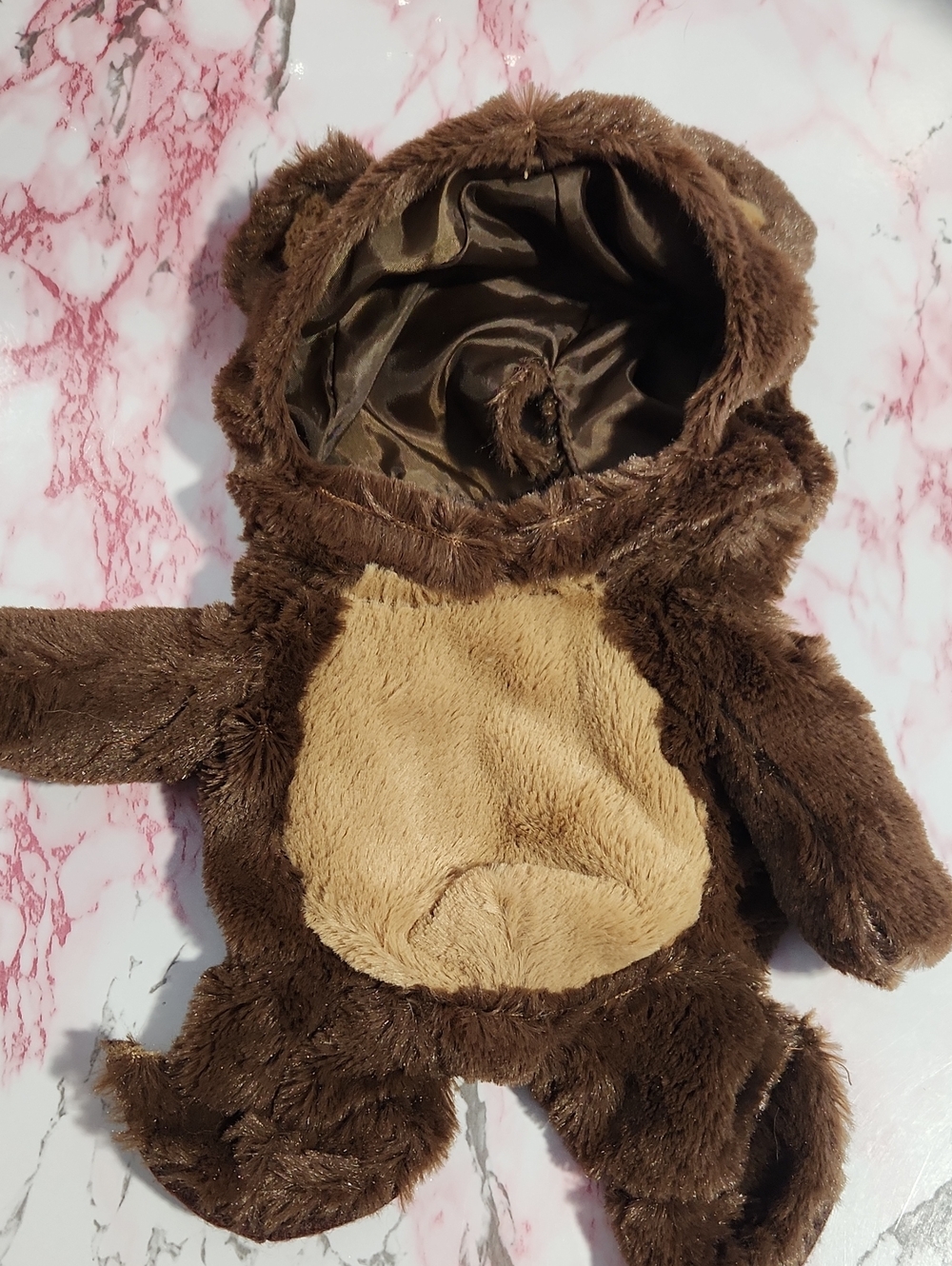 Plush Brown Bear Costume Hoodie for Cat Dog- Soft Teddy Design
